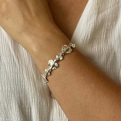 Bracelet Cœur Battant en Plaqué Argent