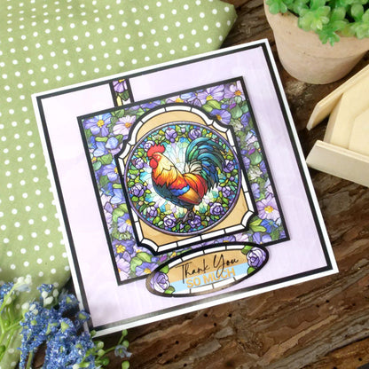 Stained Glass Wonderful Wildlife Luxury Card Inserts & Papers