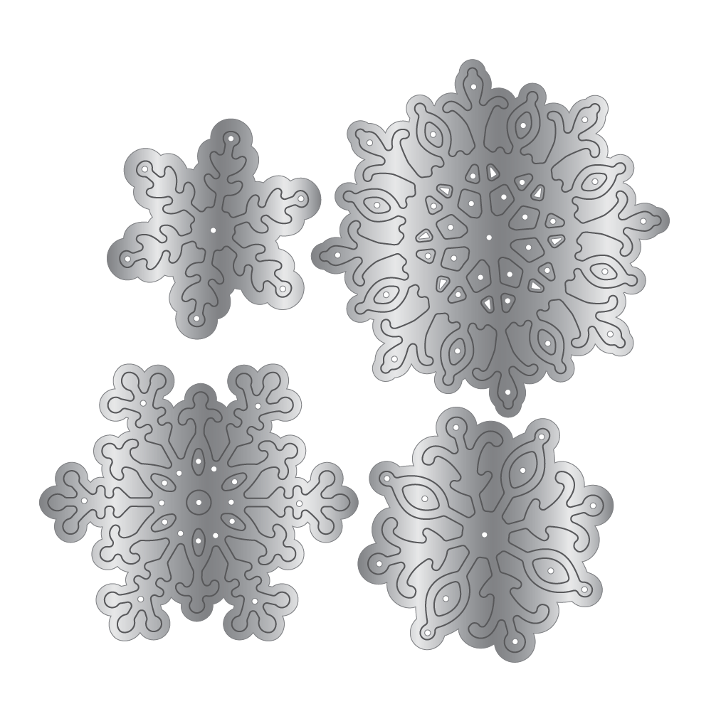 Sara Signature Une Création de Noël Matrice de découpe en métal – Flocons de neige d'hiver