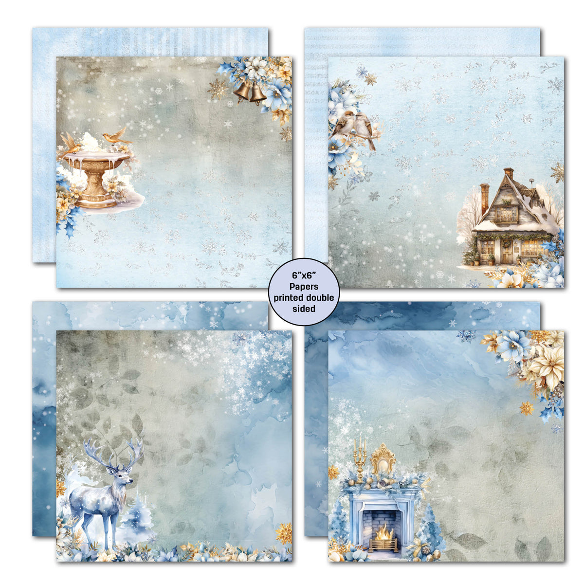 3Quarter Designs Bloc de papier 6x6 Snowflake Season