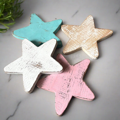 Décoration en étoile plate en bois