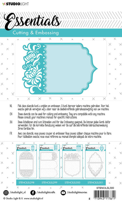 Matrice de découpe et d'embossage SL Card Shape Essentials 192x132mm n°300
