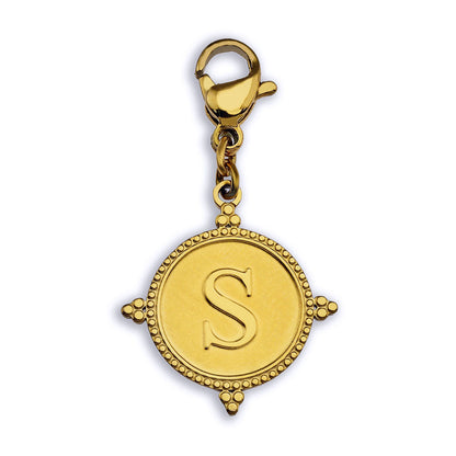 Gold Ornate Alphabet Letter Charms (A–Z) for Necklaces & Bracelets