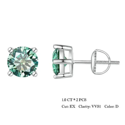Breathtaking Moissanite Heart Stud Earrings | 925 Sterling Silver