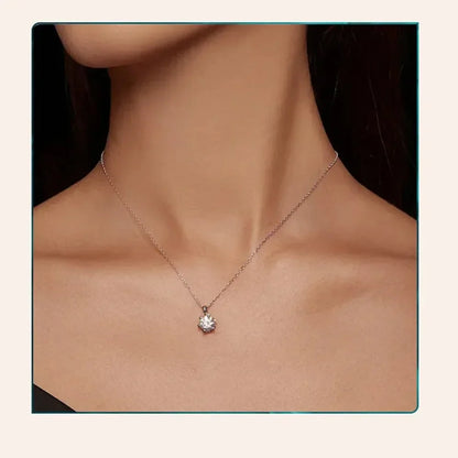 Superbe Collier Pendentif Moissanite 1 Carat | Argent Sterling 925 | Bijoux Fins de Mariage et de Mariée
