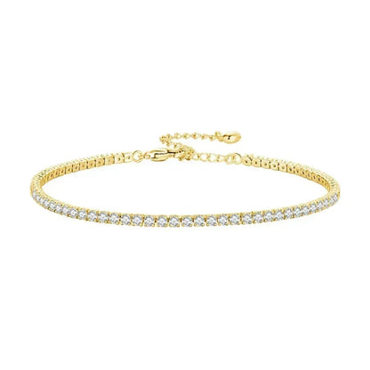 Bracelet de tennis en argent sterling 925 et zircone cubique