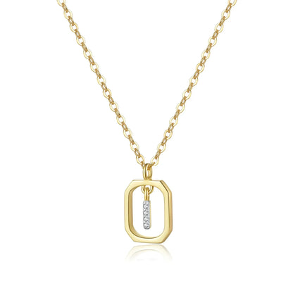 Collier initial personnalisé en argent sterling 925