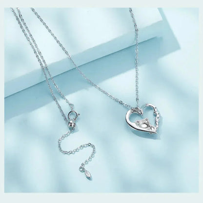 Collier Panda Bébé en Argent Sterling 925 avec Cristal | Pendentif Animal Mignon en Émail Chaîne Maillon | Cadeau pour Femme - 17.71'' Scn453