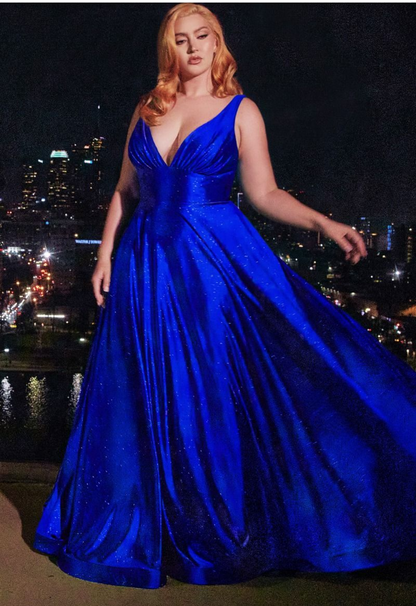 ROBE TRAPÈZE EN SATIN PAILLETÉ