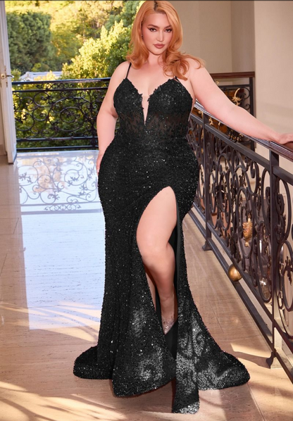 ROBE AJUSTÉE À PAILLETTES EXTENSIBLES