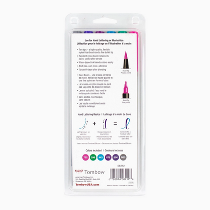 Tombow Dual Brush Pen Art Markers, Galaxy, 6-Pack