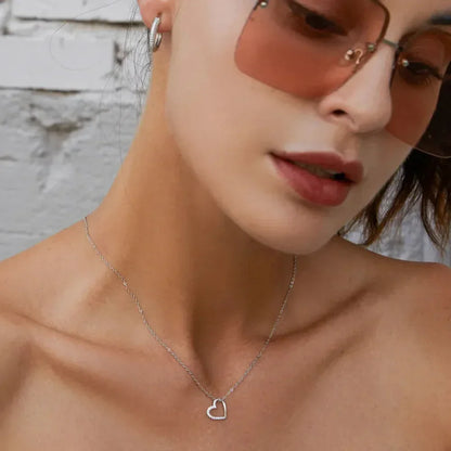 Collier à Chaîne en Argent Sterling 925 Véritable pour Femme - Bijoux Fins 46 cm