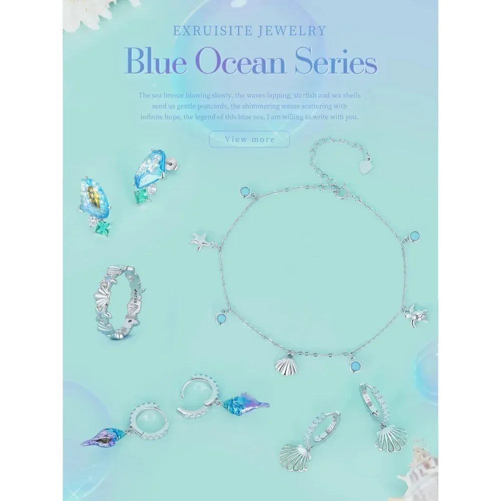 Le jonc de cheville Tropical Opal Sea Star & Shell