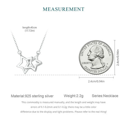 Cœurs connectés : Collier pendentif en argent sterling étoile/cœur/chat