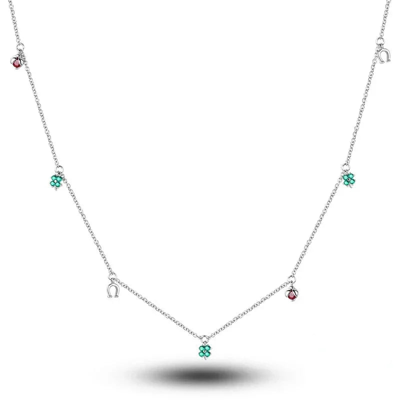 Collier porte-bonheur en argent sterling