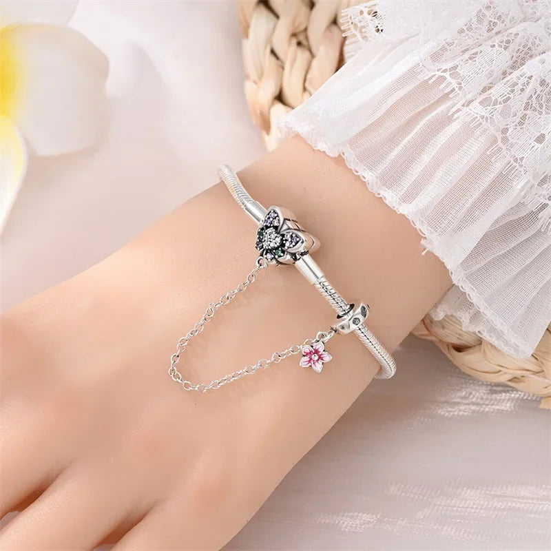 Bracelet Breloque Papillon (Argent Sterling 925)