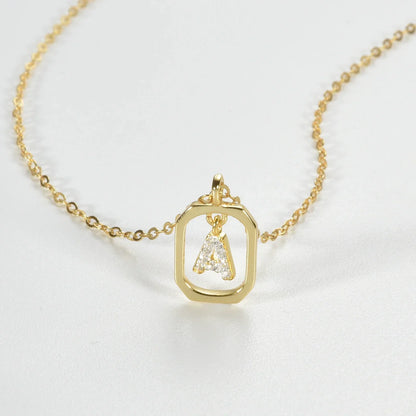 Collier initial personnalisé en argent sterling 925