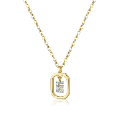 Collier initial personnalisé en argent sterling 925