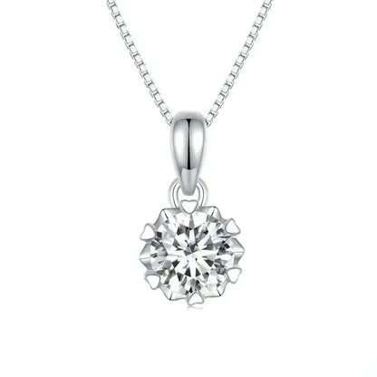 Collier pendentif en argent sterling avec moissanite 1 carat Stellar Shine