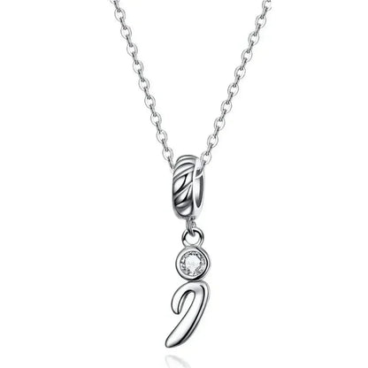 Collier classique avec initiale en argent sterling 925