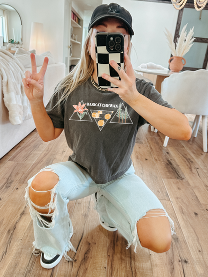 T-shirt unisexe triangle Saskatchewan | Vêtements Saskatchewan