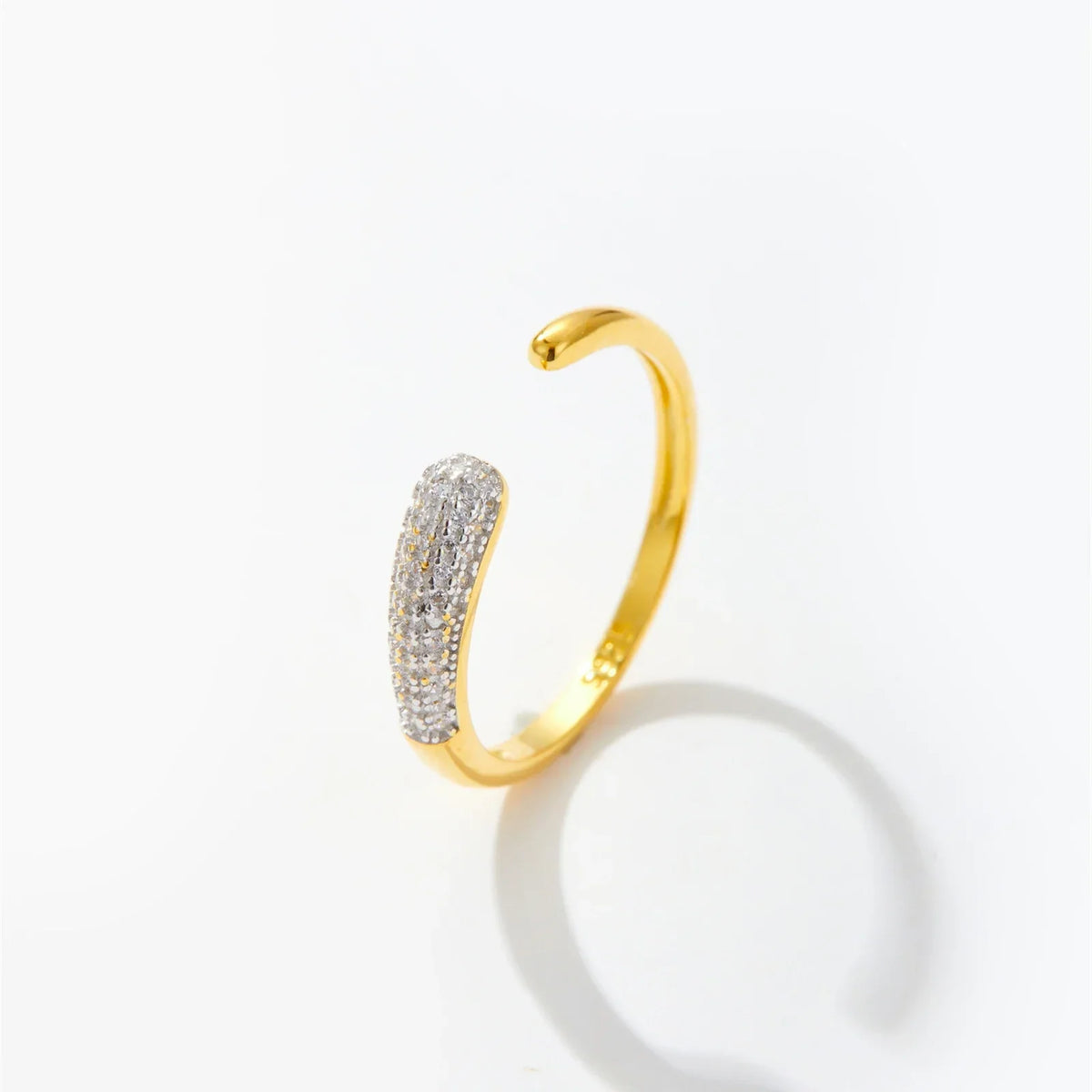 Bague réglable en argent sterling 925 et zircon