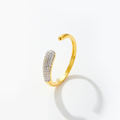 Bague réglable en argent sterling 925 et zircon