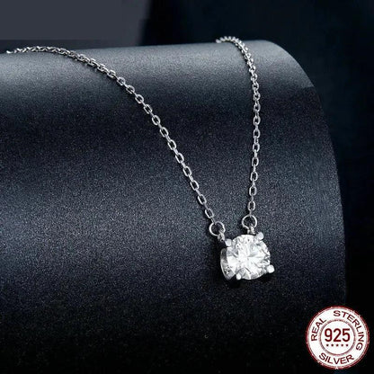 Collier Pendentif Moissanite 1 carat en Argent Sterling Éclatant