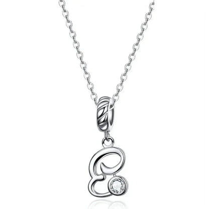 Collier classique avec initiale en argent sterling 925