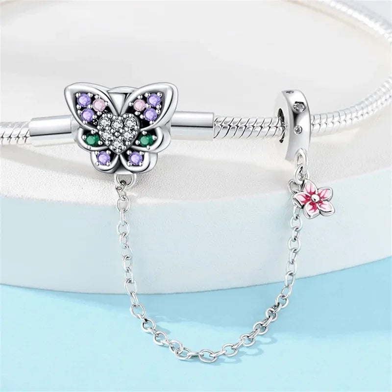 Bracelet Breloque Papillon (Argent Sterling 925)