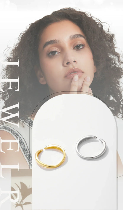 Bague ouverte Talon en argent sterling 925 doré