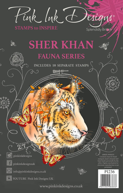 Pink Ink Designs Sher Khan Ensemble de tampons transparents 6 po x 8 po