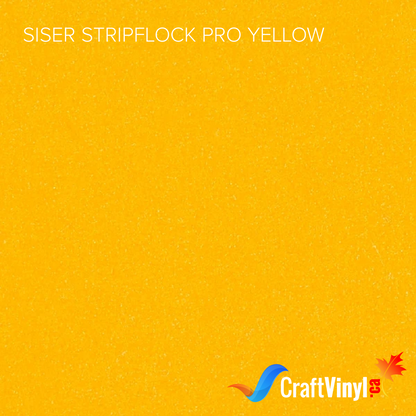 Vinyle de transfert à chaud Siser Yellow StripFlock Pro