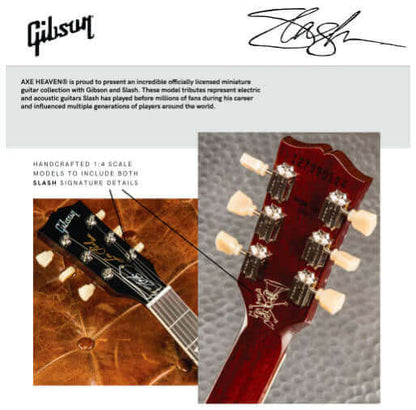 Mini guitare Slash Gibson Les Paul Standard Translucent Cherry édition limitée 4 albums