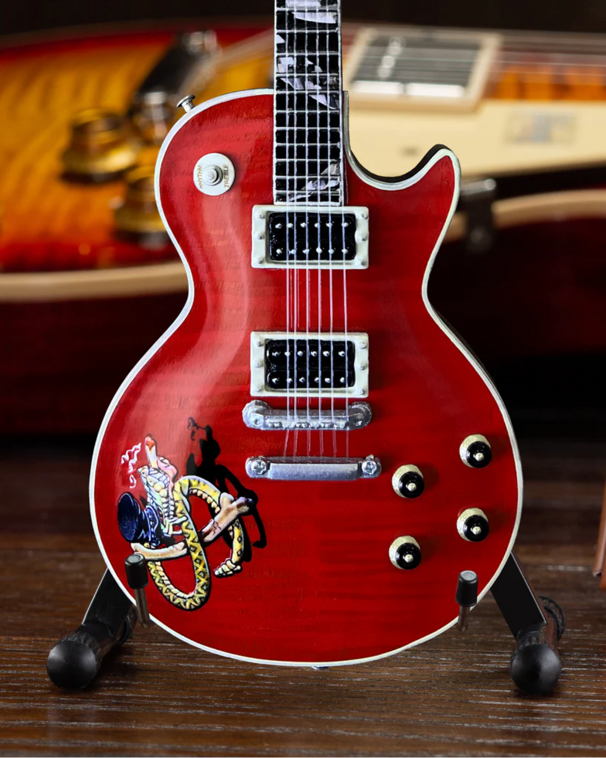 Réplique miniature de guitare de collection Slash Signature Red Snakepit
