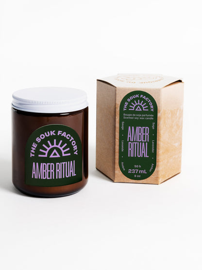 Bougie Amber Ritual - Ambre, sauge & lavande