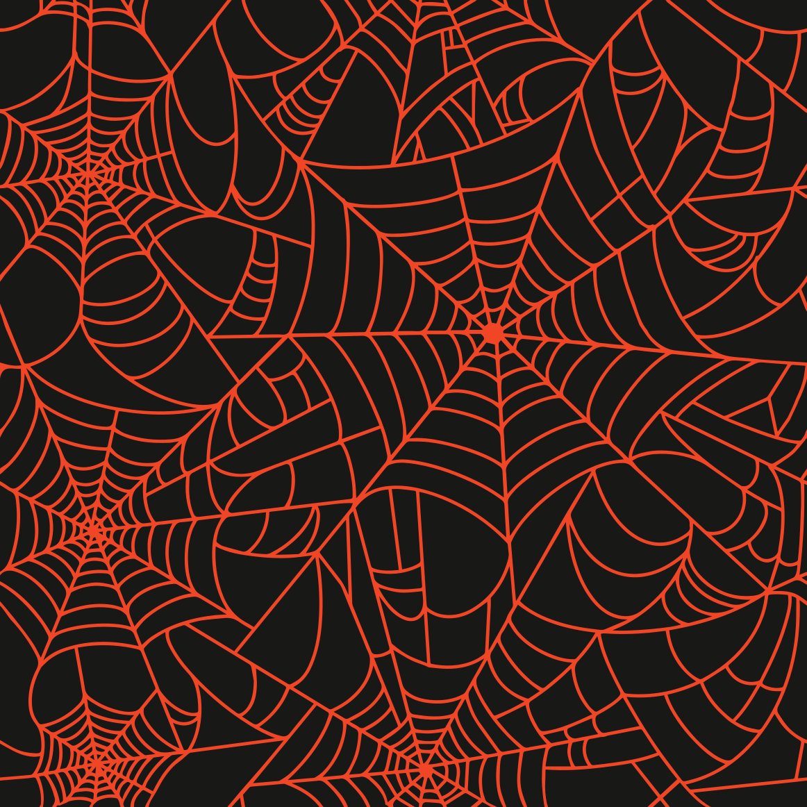 Toile d'araignée d'Halloween en HTV (noir et orange)