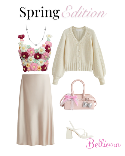 Haut en crochet floral multicolore