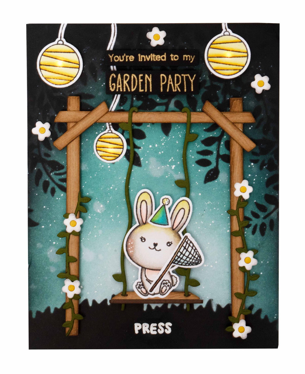 SL Tampon & matrice de découpe Lapin Jardin Douces Histoires 154x213x1mm 62 pièces n°55
