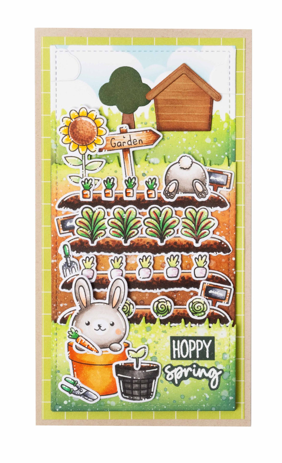 SL Tampon & matrice de découpe Lapin Jardin Douces Histoires 154x213x1mm 62 pièces n°55