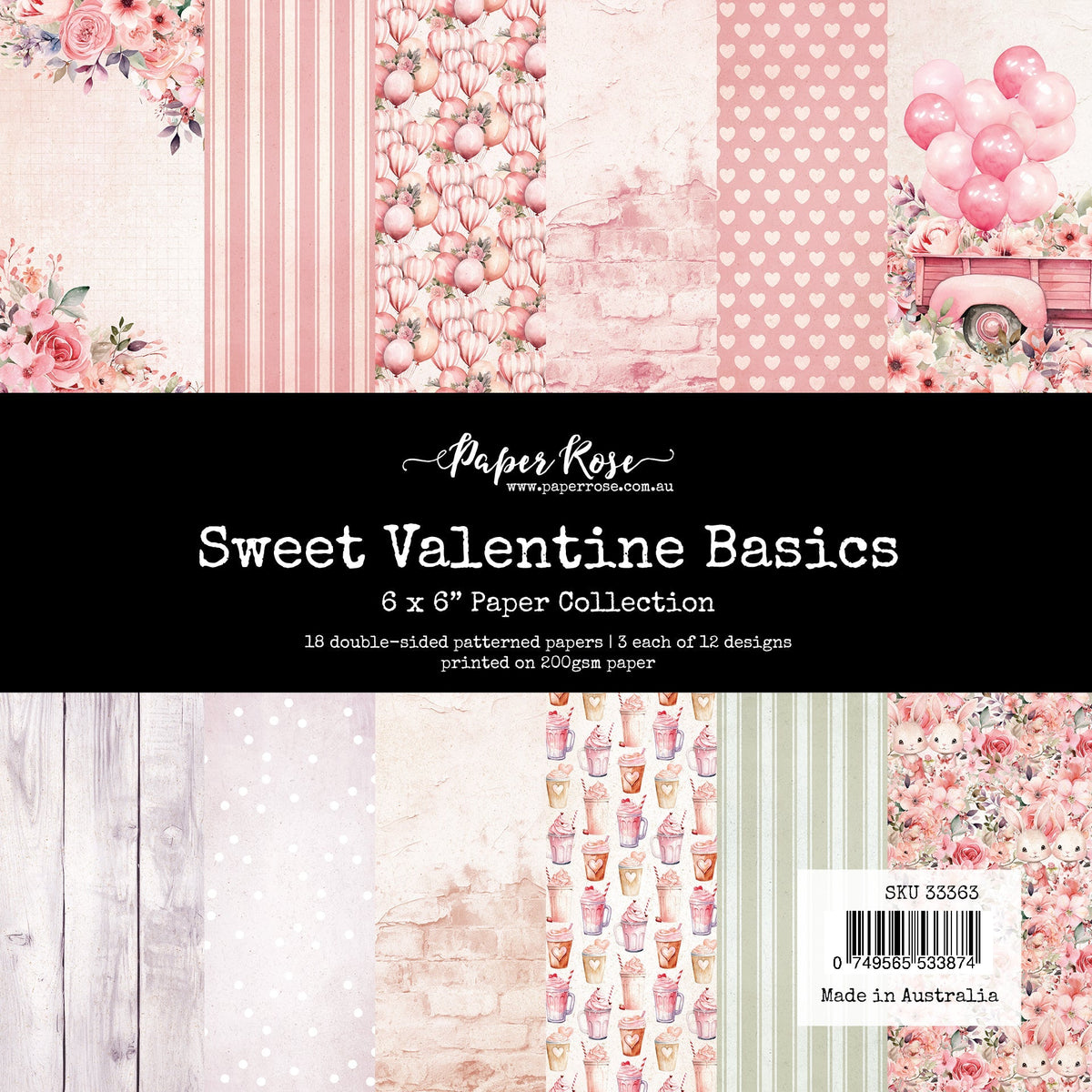 Sweet Valentine Basics 6x6 Paper Collection 33363