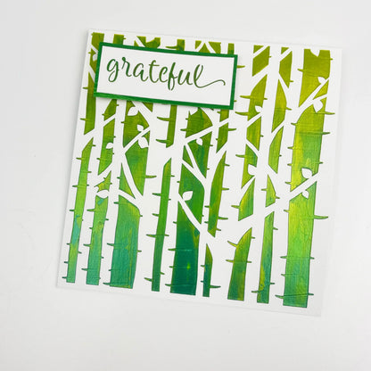 The Crafters Workshop 6x6 Stencil Birch Trees