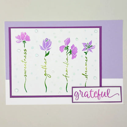 The Crafters Workshop A2 Layered Word Flowers