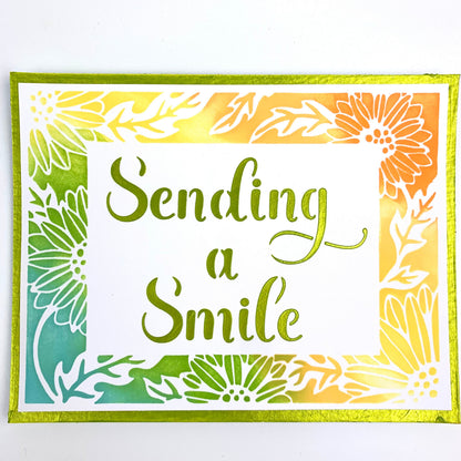The Crafters Workshop A2 Sunflowers Vines Frames