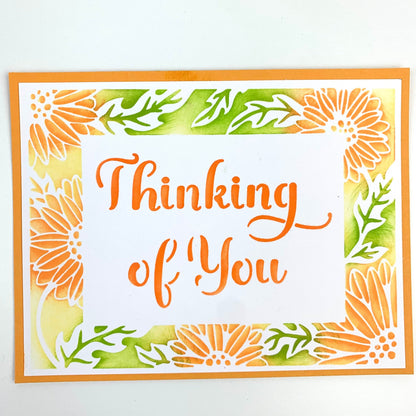 The Crafters Workshop A2 Sunflowers Vines Frames