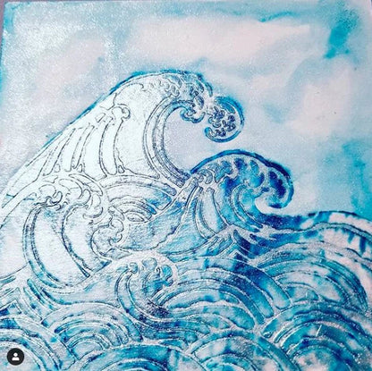 The Crafters Workshop 6x6 Stencil Wave