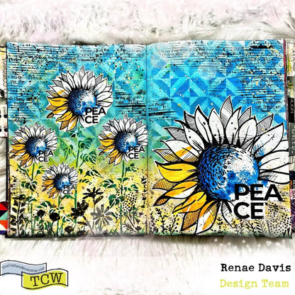 Pochoir The Crafters Workshop 6x6 Summer Meadow