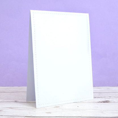 Cartes vierges et enveloppes pliées en tente à bords cousus - Taille 7" x 5"