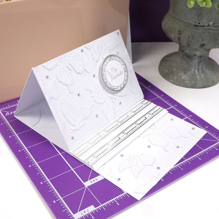 Cartes vierges et enveloppes pliées en tente à bords cousus - Taille 7" x 5"