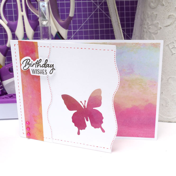 Cartes vierges et enveloppes pliées en tente à bords cousus - Taille 7" x 5"